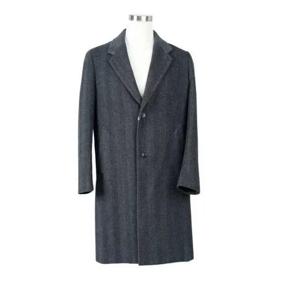 MR. PORTER Cashmere Dress Coat SZ Large - Gray